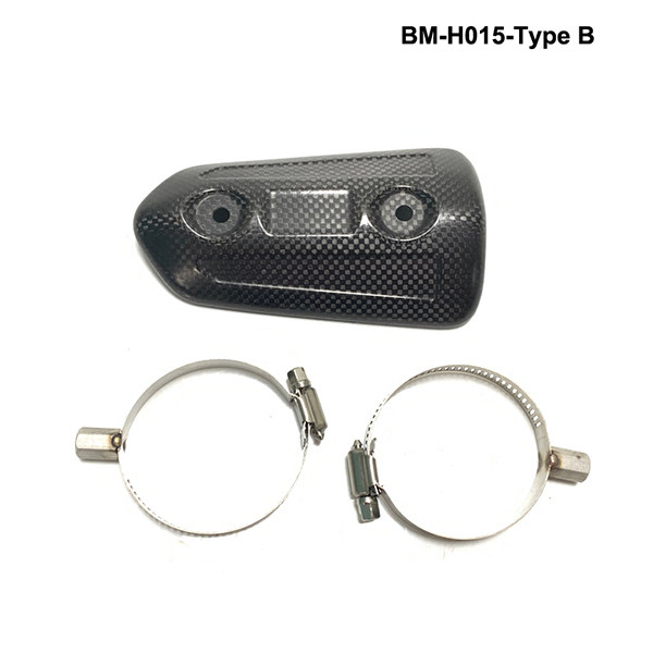 Motorcycle Exhaust System Middle Link Pipe Carbon Fiber Heat Shield Cover Guard Anti-Scalding Shell